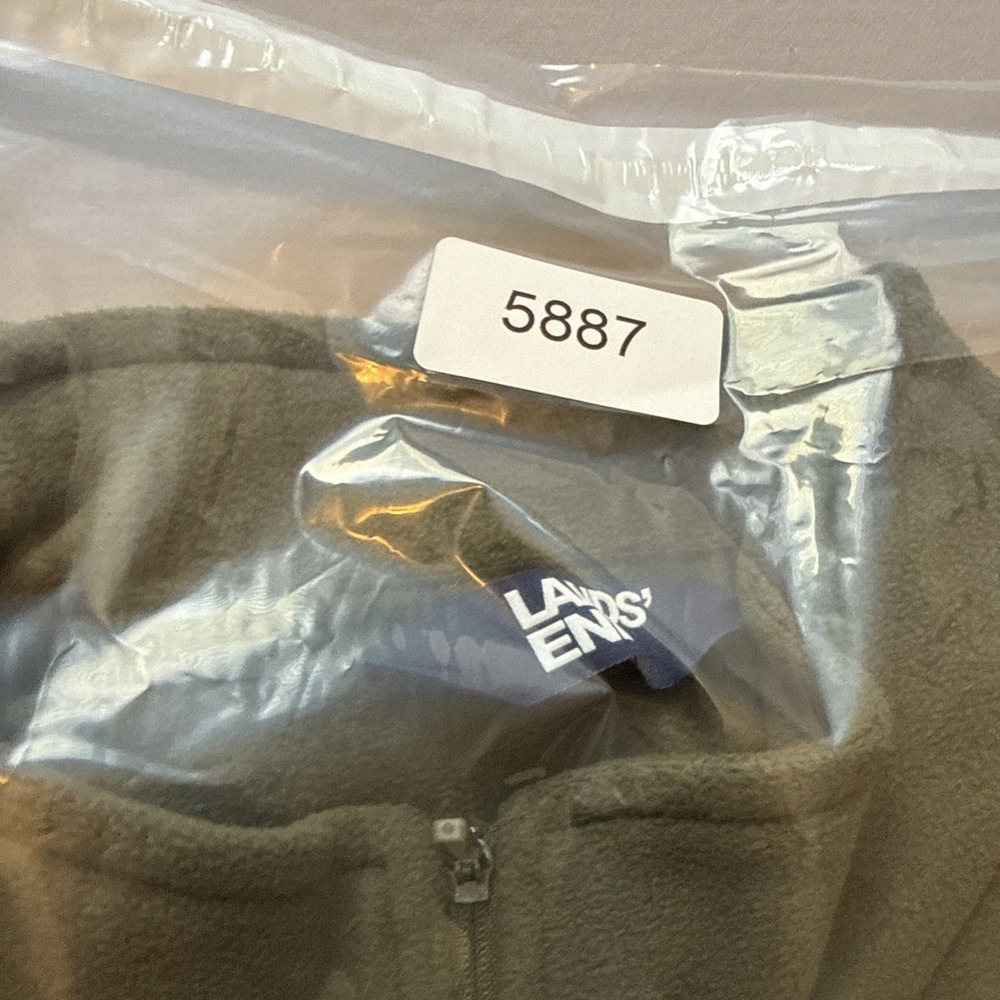 Lands End Fleece 1/4 Zip Pullover Olive Green Jacket 3X Gorpcore Outdoor Comfy - Picture 11 of 11
